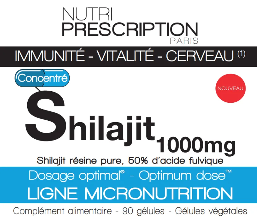 Shilajit 1000mg Tonus-Immunité 60gel